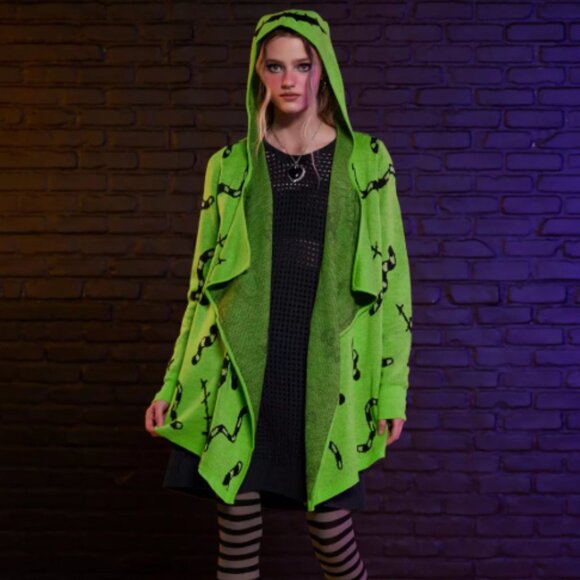 HER UNIVERSE Hot Topic Nightmare Before Christmas Oogie Boogie Glow Cardigan XS - Picture 1 of 10